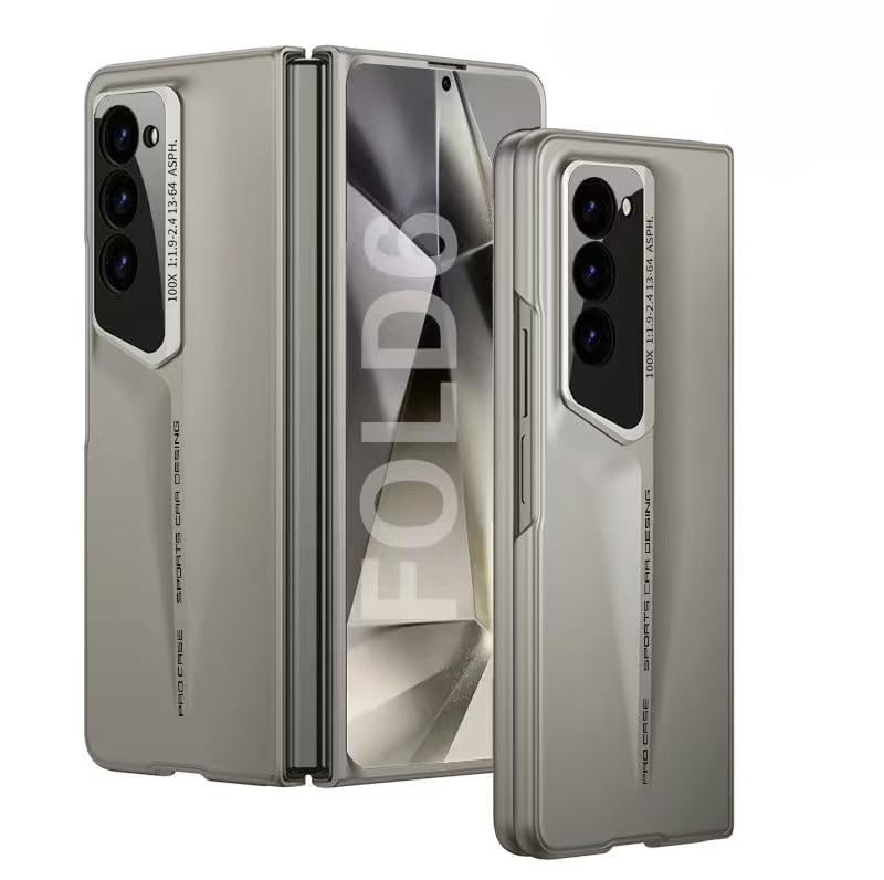 Case for Samsung Galaxy Z-Fold-6 Blade Warrior Case, Slim & Thin Mobile Phone Cover with Matte PC with Screen Protector Shockproof Phone Cover for Samsung (Rugged Titanium Grey)