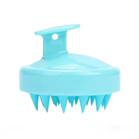 AMUAE Hair Scalp Massager with Soft Silicone Bristles,Shampoo Brush with Knob- Style Handle