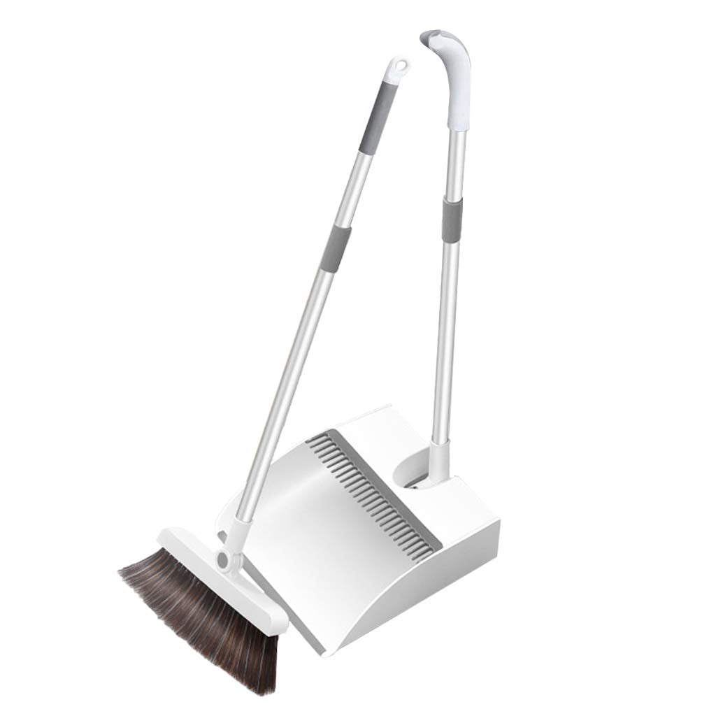 KLDJHNS Broom and Dustpan, Household Sweeping Soft Broomed and Dustpan Set Folding/for Home Indoor Kitchen Lobby Office Living Room