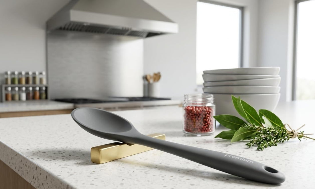Durable One-Piece Silicone Spoon Heat Resistant Kitchen Utensil for Cooking Baking Mixing Serving High Quality Seamless Food Grade Silicone Tool