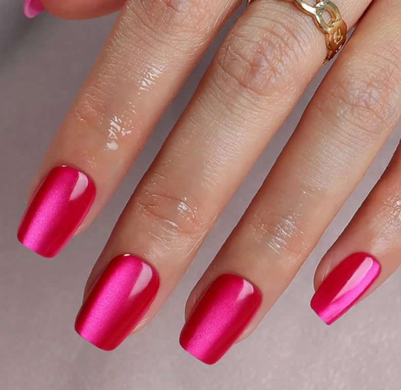 3D NAILS mirror METALIC - 12pcs PRESS ON NAILS Medium OVAL SHAPE - MIRROR False Nails, Pe rfect For Parties+ 1 SHEET DOUBLE FACE-N1