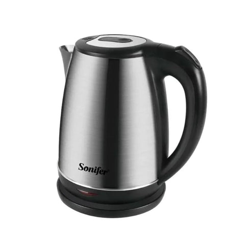 Sonifer SF-2083 1800W Electric Kettle, 1.8 Liter Capacity, Silver/Black