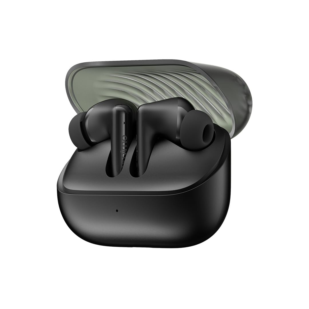 Oraimo SpaceBuds Neo OTW-323 Premium Wireless Earbuds Immersive Audio Headphones with Dynamic Deep Bass Ergonomic Speed Black Earbuds for Active Lifestyles