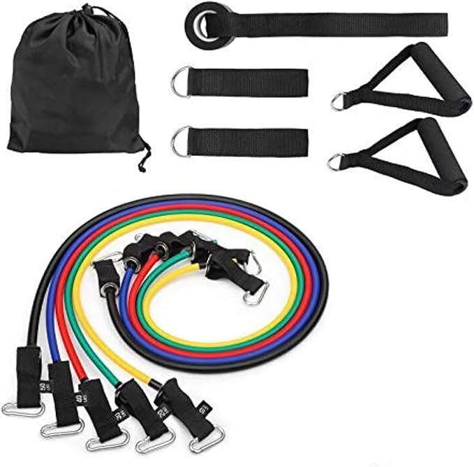 TRUE FIT® Hanging Exerciser, All-in-One Set for Home Training, Weightlifting Exercise Straps for Full Body Strength Training, Home Gym System for Gym Workout Lovers (Green)