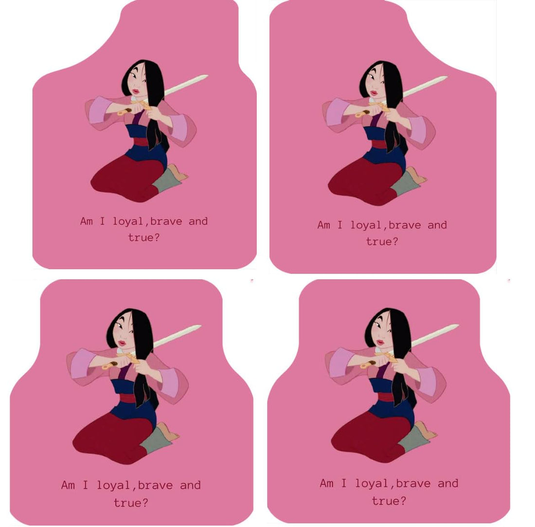 Princess Mul@n Car Floor Mats, Set of 4, Odour-Resistant, from MT Best Buy (Sord, 1)