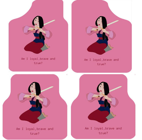 Princess Mul@n Car Floor Mats, Set of 4, Odour-Resistant, from MT Best Buy (Sord, 1)