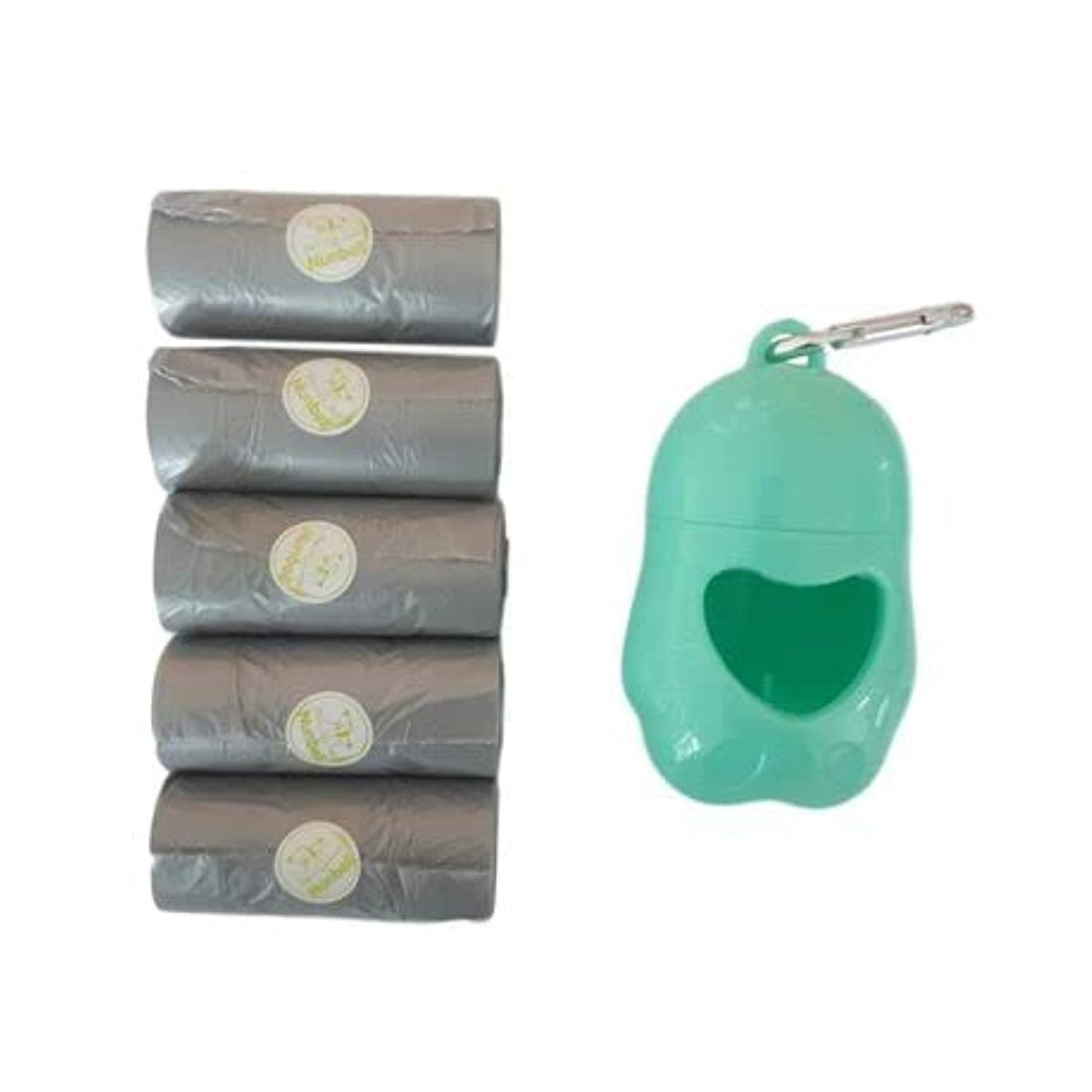Nunbell Set Of 5 Pet Penguin Shaped Dispenser Set Pet Garbage Bag For Cats & Dogs - Turquoise Color
