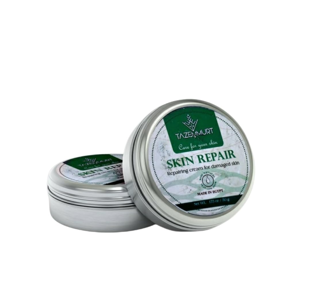TAZEMMURT Skin Repair Cream 50g – Natural Repairing Cream for Damaged & Dry Skin – Deep Moisturizing & Nourishing Formula – Made in Egypt