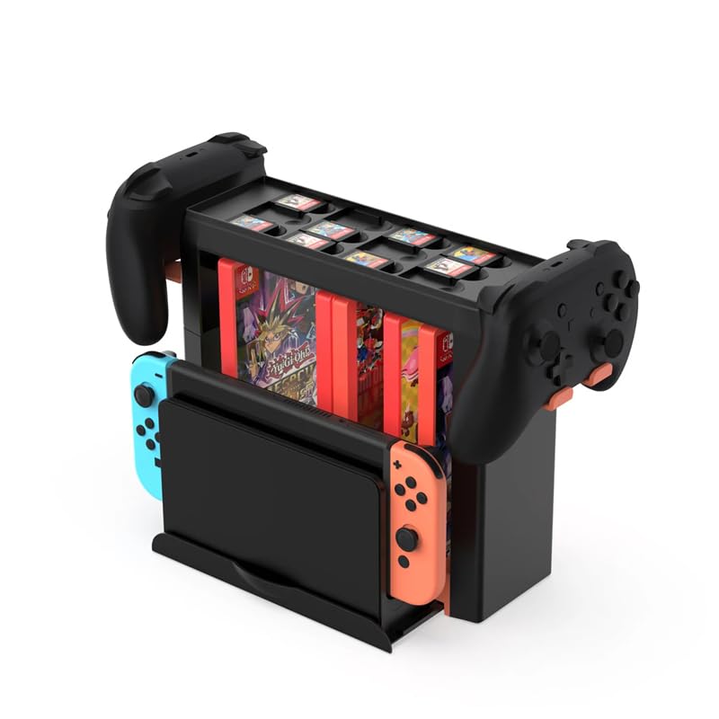 Gamer X Storage Stand Compatible with Nintendo Switch, Organizer Holder for Console, Controllers and Game Cards