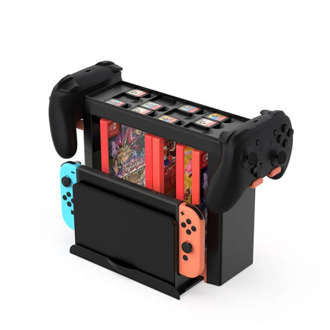 Gamer X Storage Stand Compatible with Nintendo Switch, Organizer Holder for Console, Controllers and Game Cards