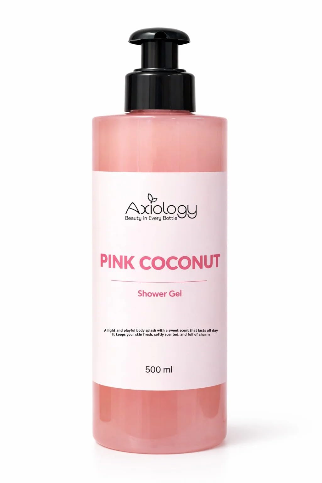 Axiology Pink Coconut Shower Gel, Light Sweet Scent, Gentle Cleansing Body Wash, All Skin Types, 500ml