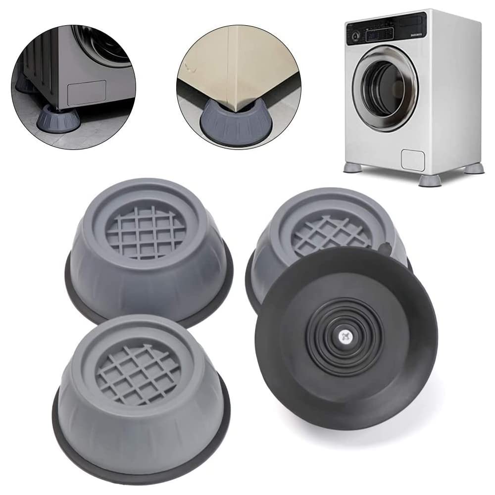 SHOCK PAD 4 Pcs Noise Cancelling Washing Machine Support, Washer and Dryer Anti-Vibration Pads, Slip Anti Vibration and Noise Reducing Rubber Washing Machine Feet Pads, DR-01