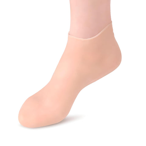 Hydration Socks - Gel lined silicone foot care solution delivering deep moisture, crack prevention, and rejuvenating pedicure therapy for soft smooth heels anytime (color 2)