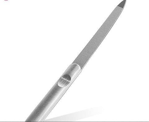 Metal Nail File Stainless Steel Professional Exfoliating Double Side Sandpaper Nail Sanding Grinding Polishing Manicure Care