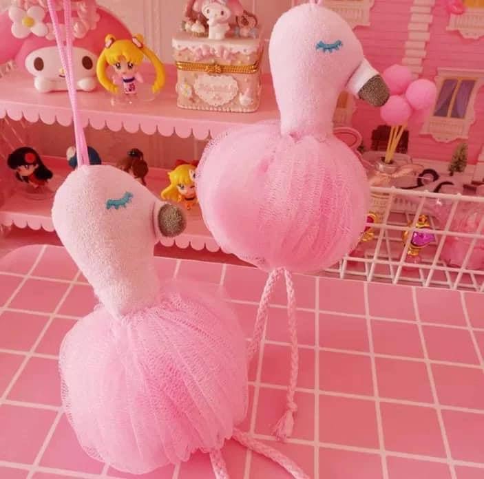 "Flamingo Bath Loofah: Gain Unparalleled Softness in Great Aesthetic" - Generic
