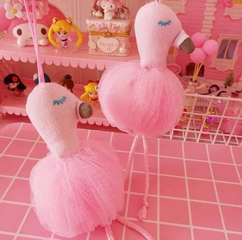 "Flamingo Bath Loofah: Gain Unparalleled Softness in Great Aesthetic" - Generic