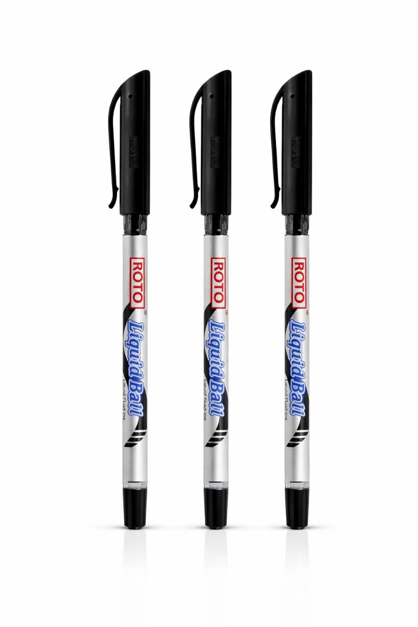 Roto Original Quarter Dozen Liquid Ballpoint Pens - 3 Black - 0.7 mm