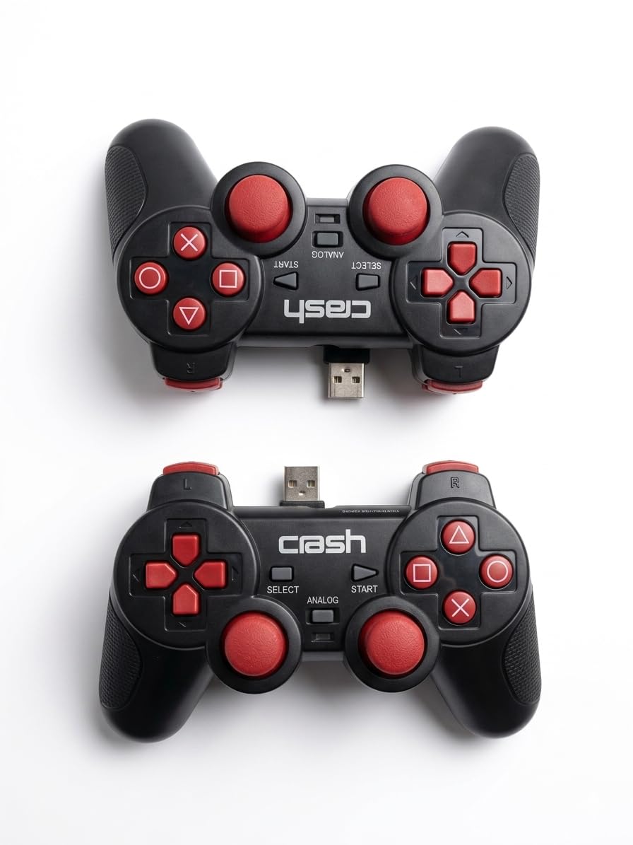 Wired Controller for Computer - Black & Red - 2 Pieces