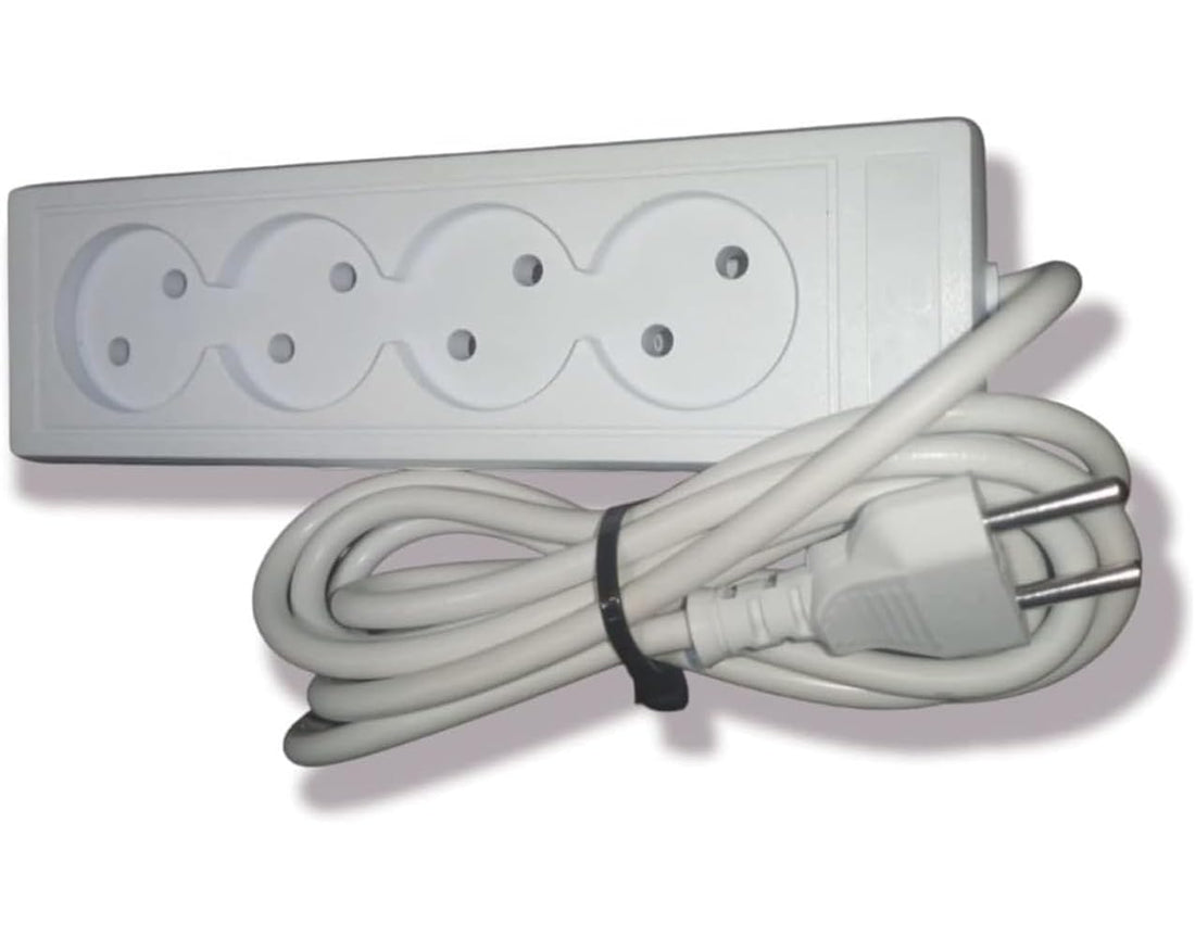 shahinlight Shaheen Light High Quality 4 Pin Flame Retardant Power Strip - Excellent for All Indoor Electrical Appliances - High Quality Copper Inlets (Wire Length 2 Meters)