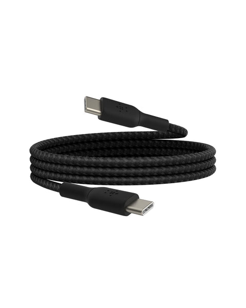 Belkin Braided Usb-C To Usb-C Cable (Usb Type-C Fast Charge Cable For Samsung, Pixel, Ipad Pro And More) - 1M,Black