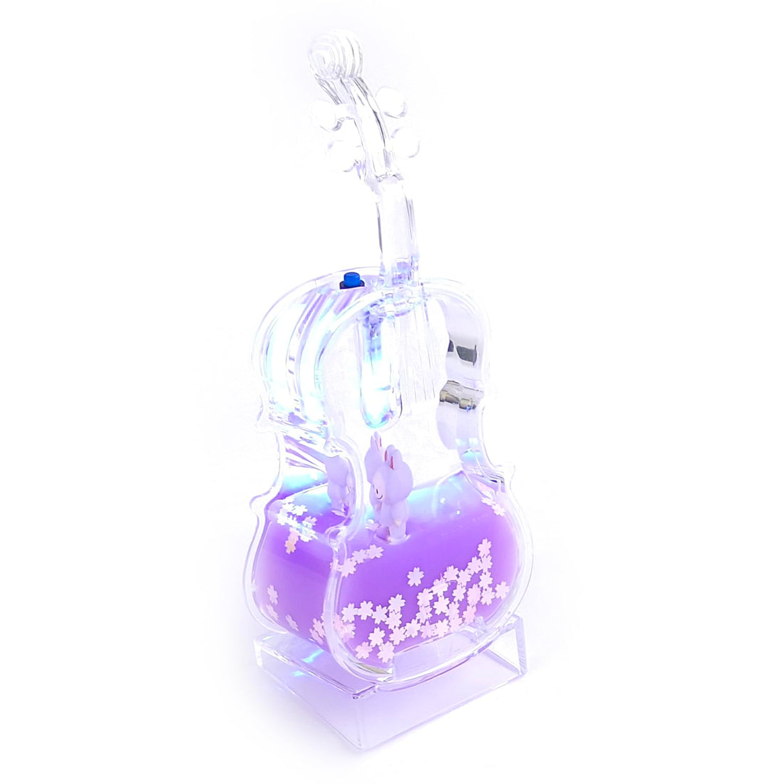 ديكور المنزل وثقاله ورق المكتب مضهه بسائل زيت متحرك ملونة لامع - لعبة الاسترخاء وتهدئة Liquid Motion Paperweight & Decoration - Best Gift Idea For Adults And Kids - Violin Shape (Violet)