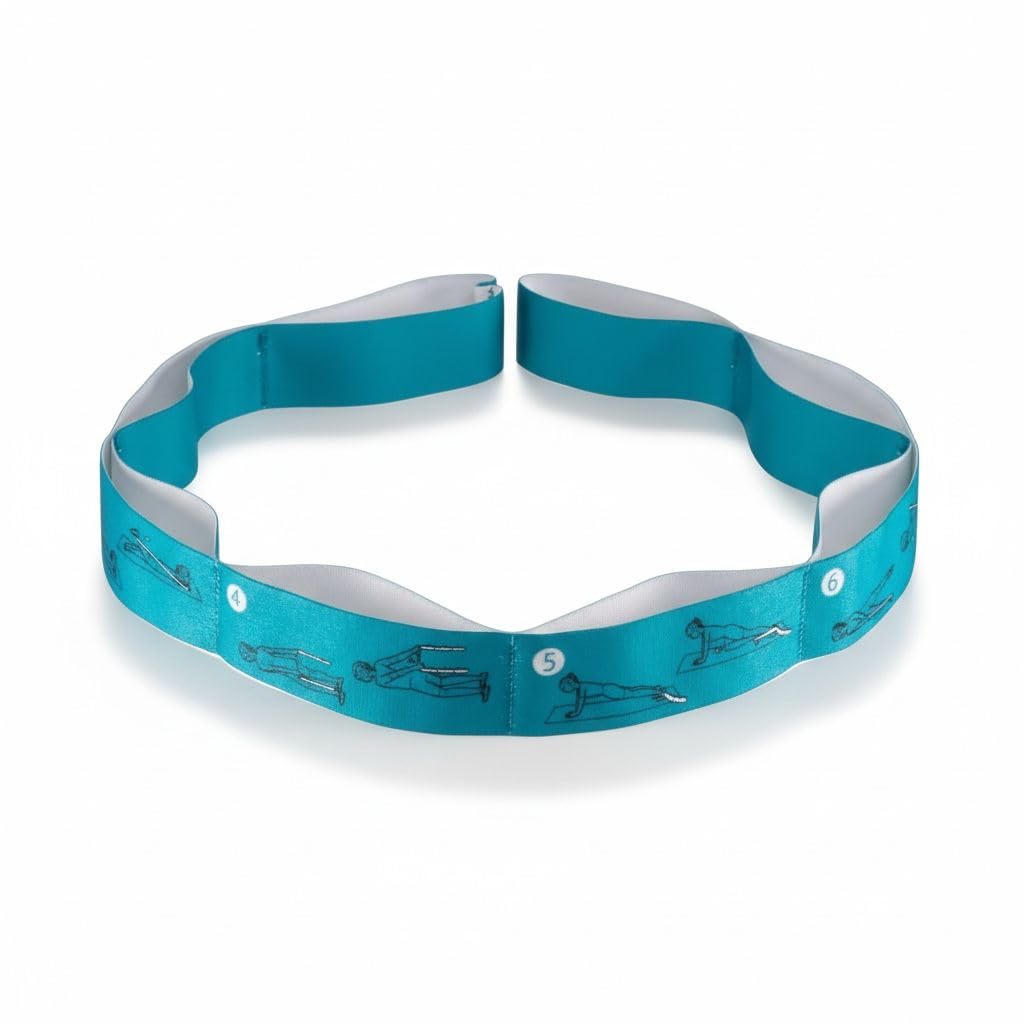Multi-Loop Yoga Stretch Band – Yoga Stretch Strap 8 Rings for Stretching & Pilates – Body Flexibility & Fitness Exercise Band