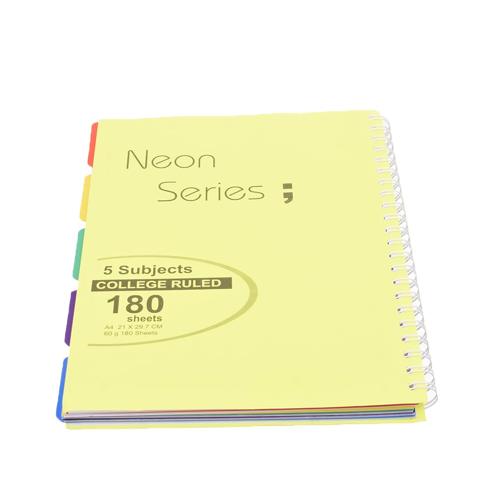 Deluxe wire notebook, hardcover, 180 sheets, 5 dividers, PP NO:04 A4
