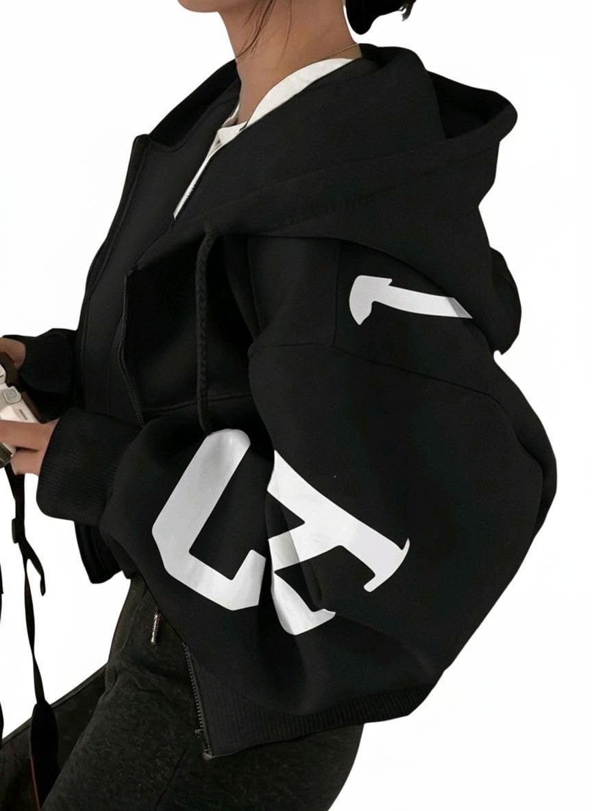 Sweatshirt Winter Cotton Women's Hoodies Thermal Lined, Jacket