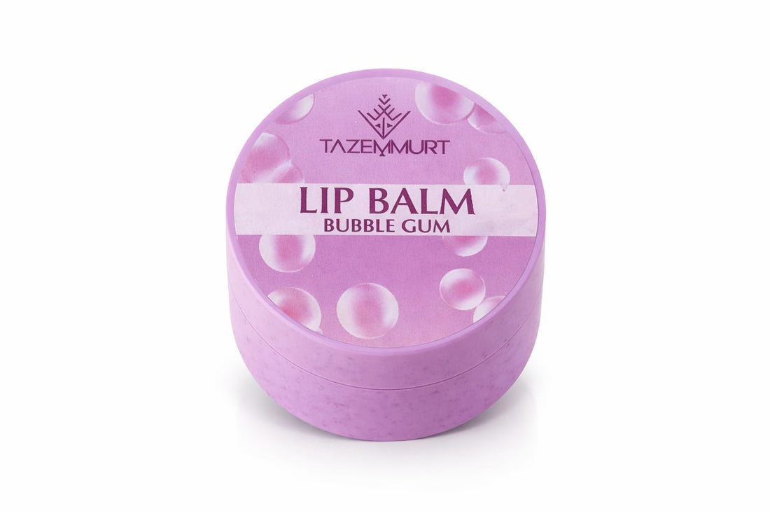 TAZEMMURT Bubble Gum Lip Balm – Handmade Natural Moisturizing Lip Care – Hydrating & Softening Balm for Dry Lips – Long Lasting – For Women & Teens