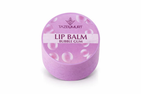 TAZEMMURT Bubble Gum Lip Balm – Handmade Natural Moisturizing Lip Care – Hydrating & Softening Balm for Dry Lips – Long Lasting – For Women & Teens