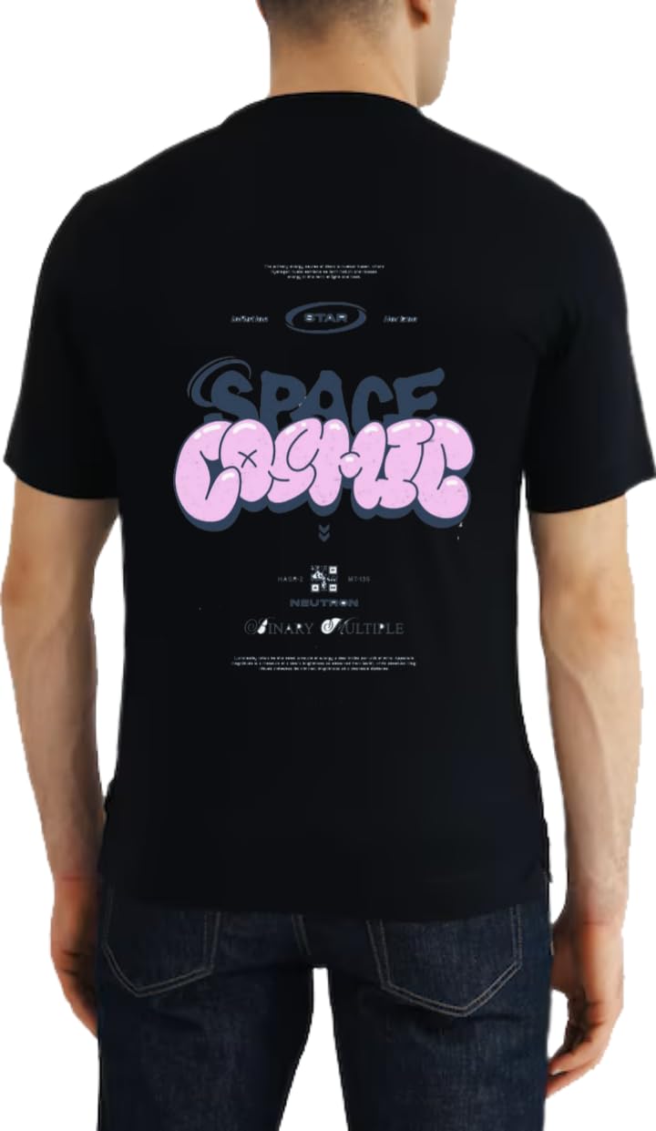 SPACE COSMIC T-shirt back Black