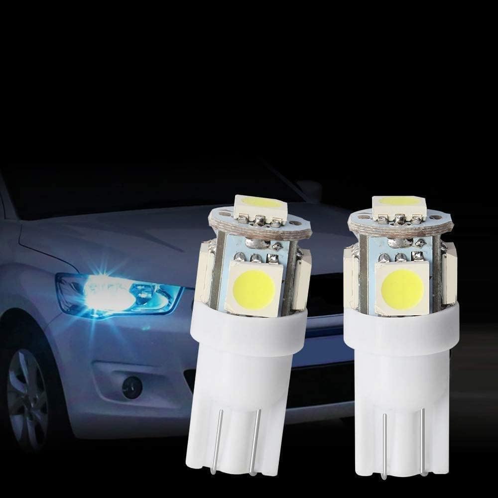 Generic LED T10 Wedge Bulb, White 6000K, 8-Pack, 5W, Interior Light, Super Bright, W5W T10 Base, 5W Equivalent, Car Interior/Trunk/Signal/License Plate Light, DC 12V