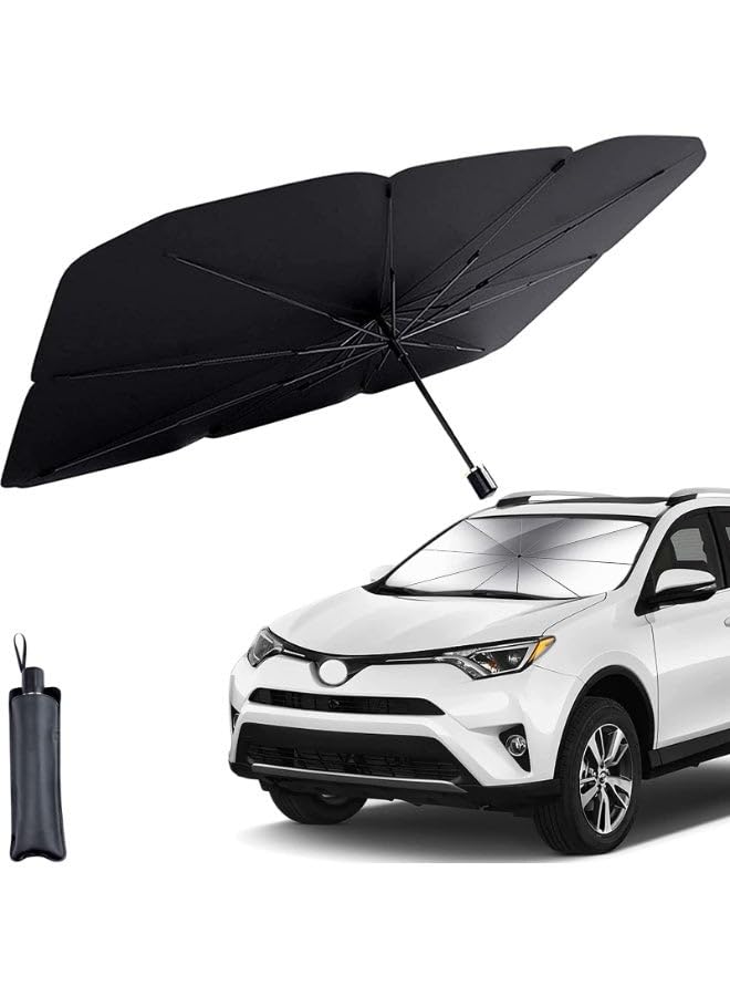 Car Windshield Sunshade Umbrella Foldable Car Sun Visor Front Window Sun Shade Cover Block UV Rays and Keeps Cars Cool