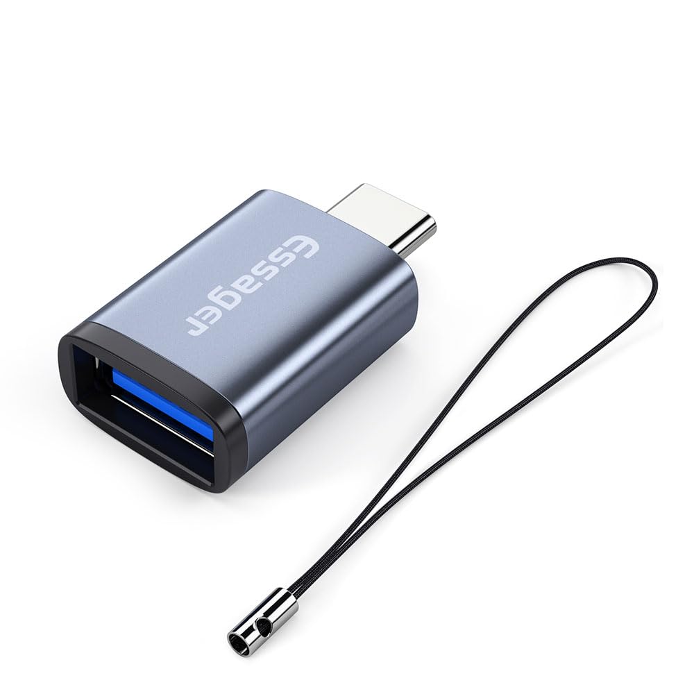 Essager USB A 3.0 Female to Type-C Male OTG Adapter (3A) – High-Speed Transfer, Compact Metal Build – for Laptops, Flash Drives, Smartphones