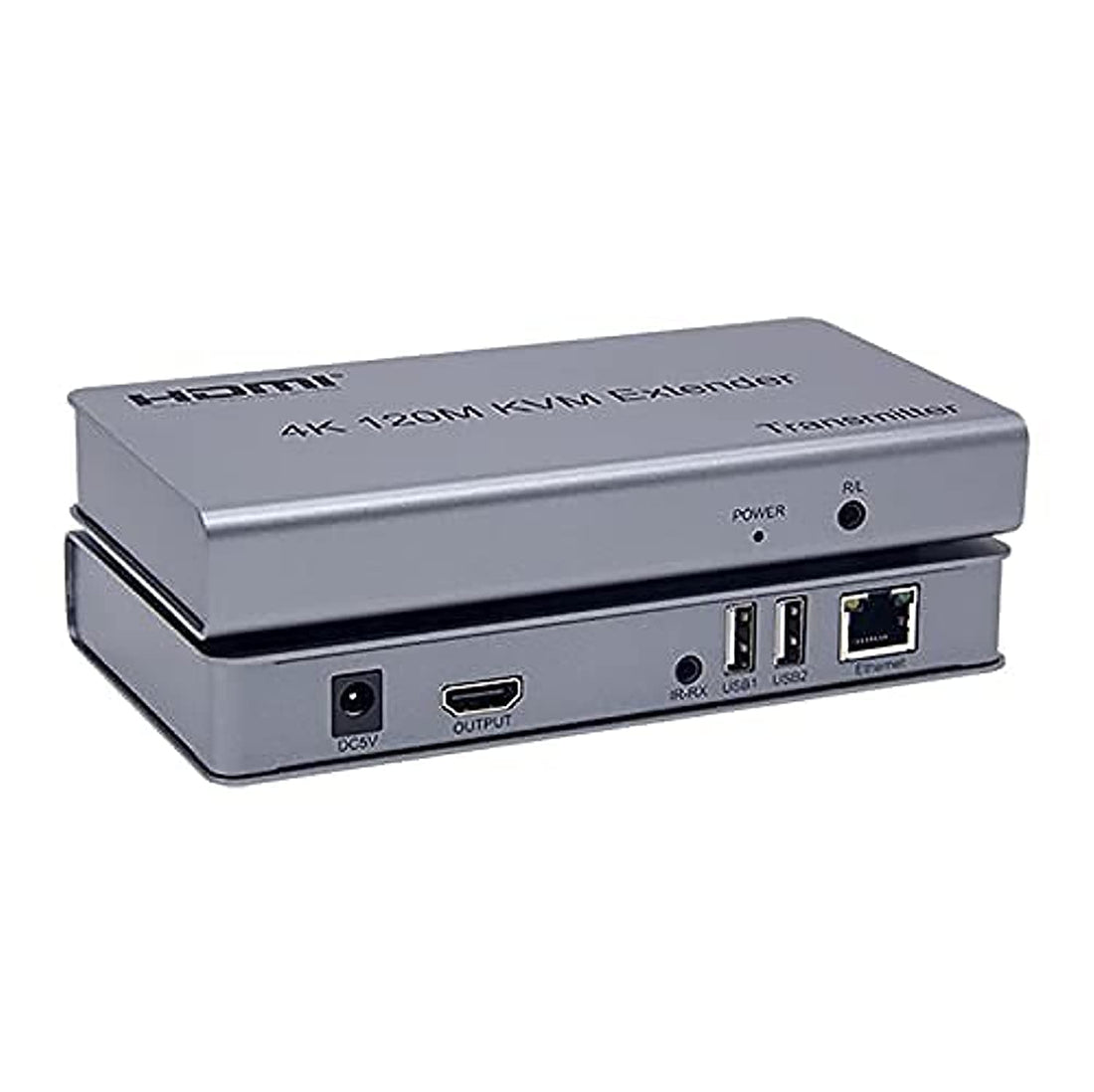 CARE CASE 4K 120M HDMI KVM Extender Transmitter Receiver Over Cat5/5e/Cat6 RJ45 Ethernet Cable Support USB Mouse Keyboard Touch Screen