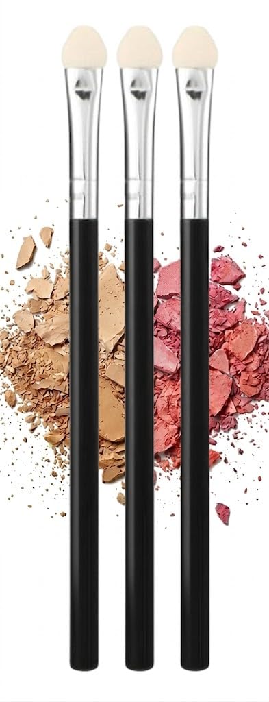Set 3 Pcs Sponge Eyeshadow Brush Kits Eye Applicator Double Sided Reusable Eyemakeup Tool Multifunctional Make Up Accessories Fit Lip Beauty, Eye Shadow