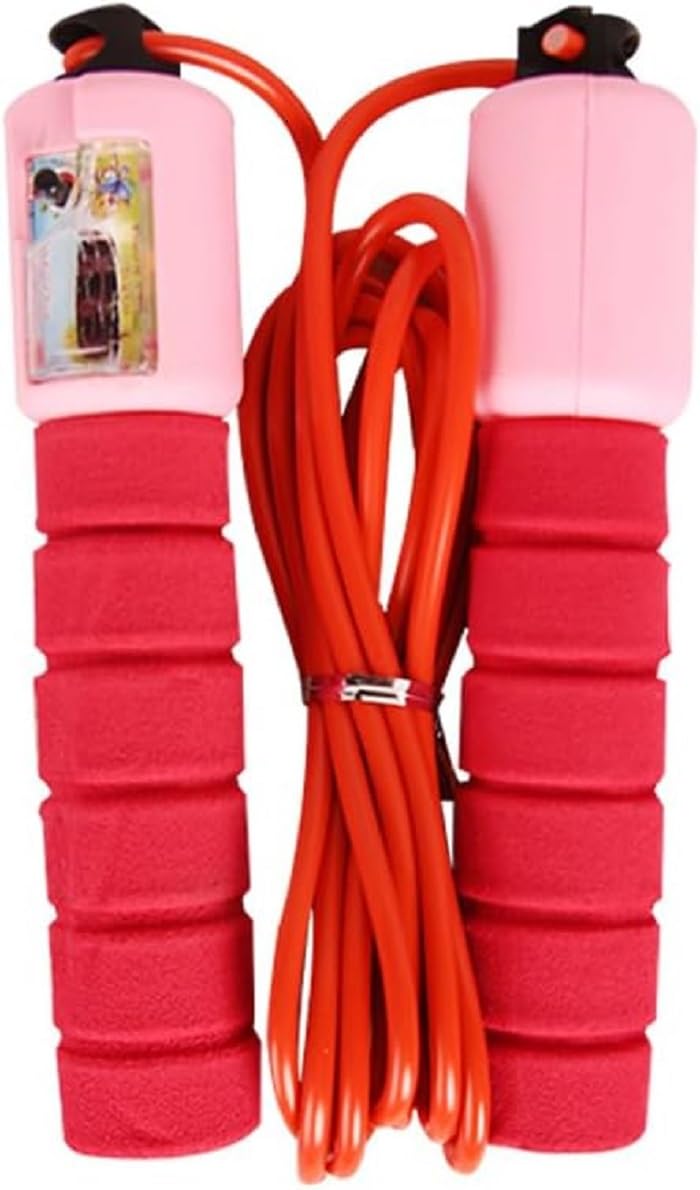 M-Store Rubber Skipping Rope with Ribbed Handle 0219 – Durable Fitness Jump Rope for Cardio, Endurance & Workout Training - Multicolor