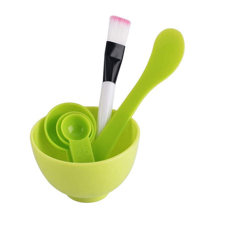 4in1 Makeup Beauty DIY Facial Face Mask Bowl Brush Spoon Stick Tool Set with Sponge