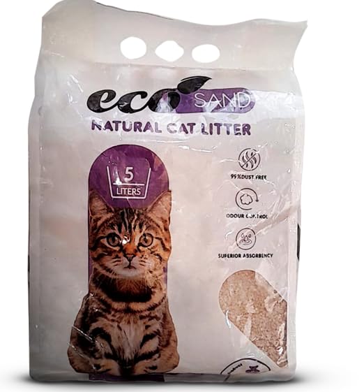 Eco Sand Natural Cat Litter, lemon mint Scent, 10Litres