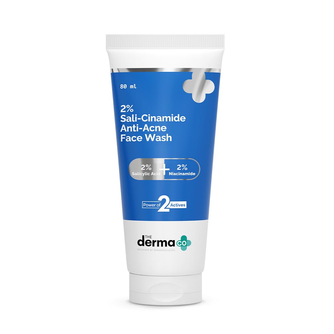 The Derma Co Sali-Cinamide Anti-Acne Face Wash with 2% Salicylic Acid & 2% Niacinamide - 80ml