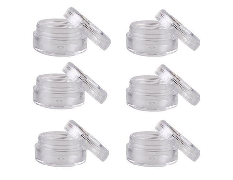 Clear Empty Plastic Cosmetic Containers 5 Gram Pot Jars Eyshadow Container Lot for Women (30pcs)