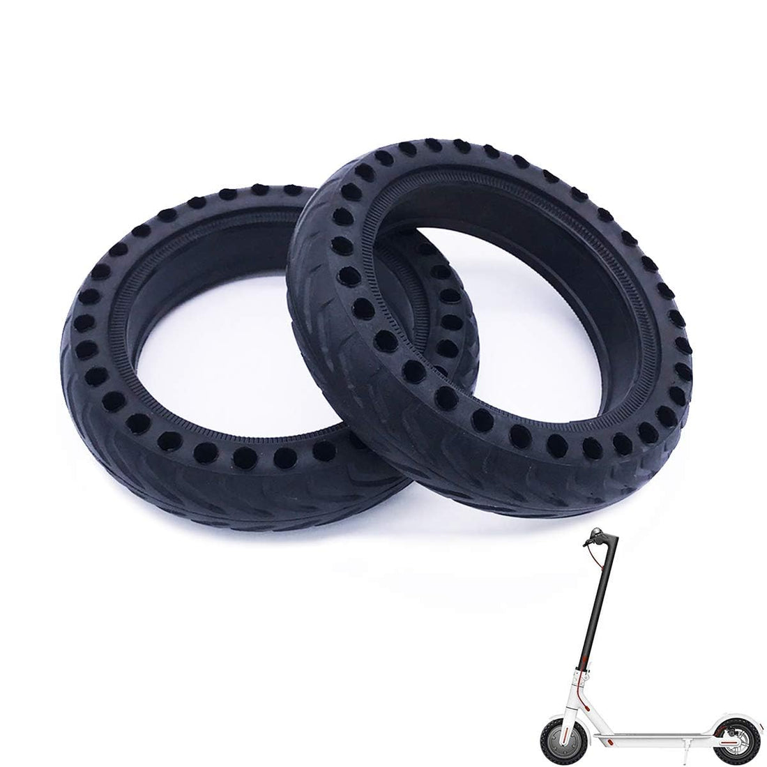 GHAZAL BANGTING 8.5 Inch E Scooter Solid Tyres 8 1/2 x 2 Solid Rubber Replacement Tyres Xiaomi Pro 2 M365 M365 Pro 1S 3 3 Lite Essential All 8.5 Inch Scooter Tyres - Black