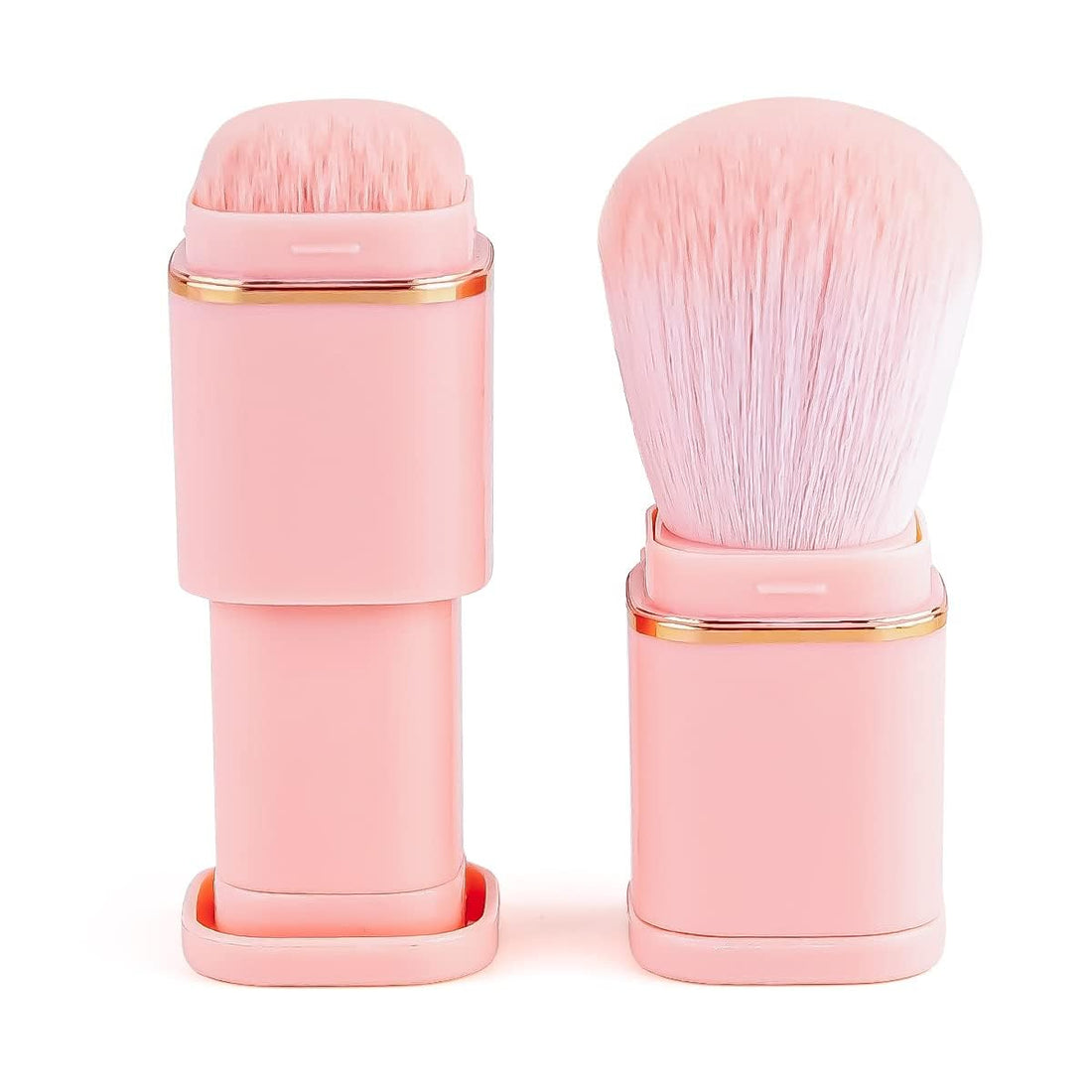 Multifunctional Face Blush Brush with Makeup Cover Brush-Foundation Makeup, Face & Body Makeup, Self Tanner, Bronzer-1 pc-pink or gold color