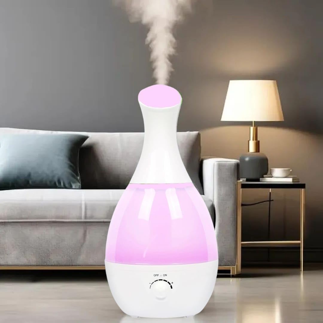 3L Humidifier Essential Oil Diffuser, 360° Ultra Quiet Nozzle, Color Changing, Auto Shut-Off and Light, Last Up to 24 Hours (pink 2.6L)