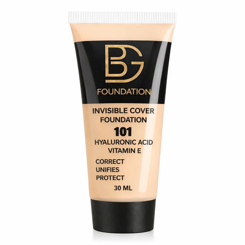 BG Foundation 101 30ml | Full Coverage Liquid Foundation | Long-Lasting Matte Finish| Safe for all skin tones