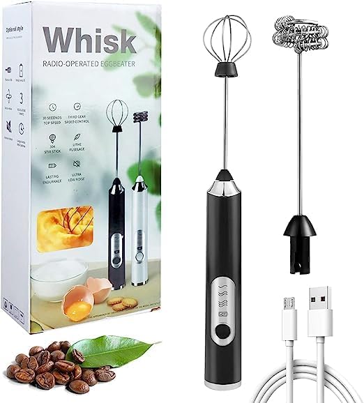 Handheld Milk Frothers Electric Milk Frother for Lattes Shakes Mini Foamer for Cappuccino, Frappe, Matcha, Egg Beater Coffee Mixer