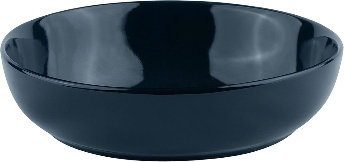 Pasta Bowl, Salad Bowls, Soup, Serving Bowls, Ceramic, Large Capacity, Microwave & Dishwasher Safe, Set of 4, 40 Oz,(Navy Blue)