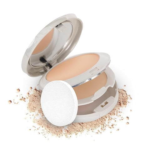 2 -IN- 1 Compact Powder+bronz powder with Puff | Silky Texture | Ultra-Fine Formula | Blurring Imperfections | Combatting Shine (N2)-