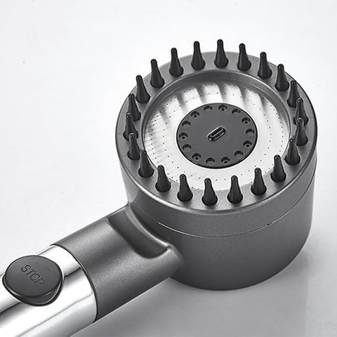 Shower Headset, Filter Water Purifier with Flow Levels and 360° Rotatable Head, Full Water Pressure Control, Skin and Hair Protection