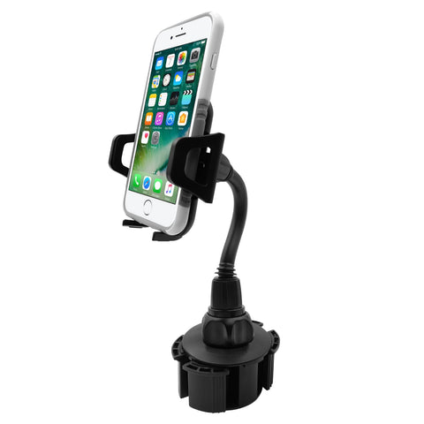 MacAlly Car Cup Holder Phone Mount - Secure Fit for Phones up to 4.1” Wide - Cup Phone Holder for Car with Flexible Gooseneck & 360° Rotatable Cradle - Universal Vehicle Fitment Cell Phone Cup Holder